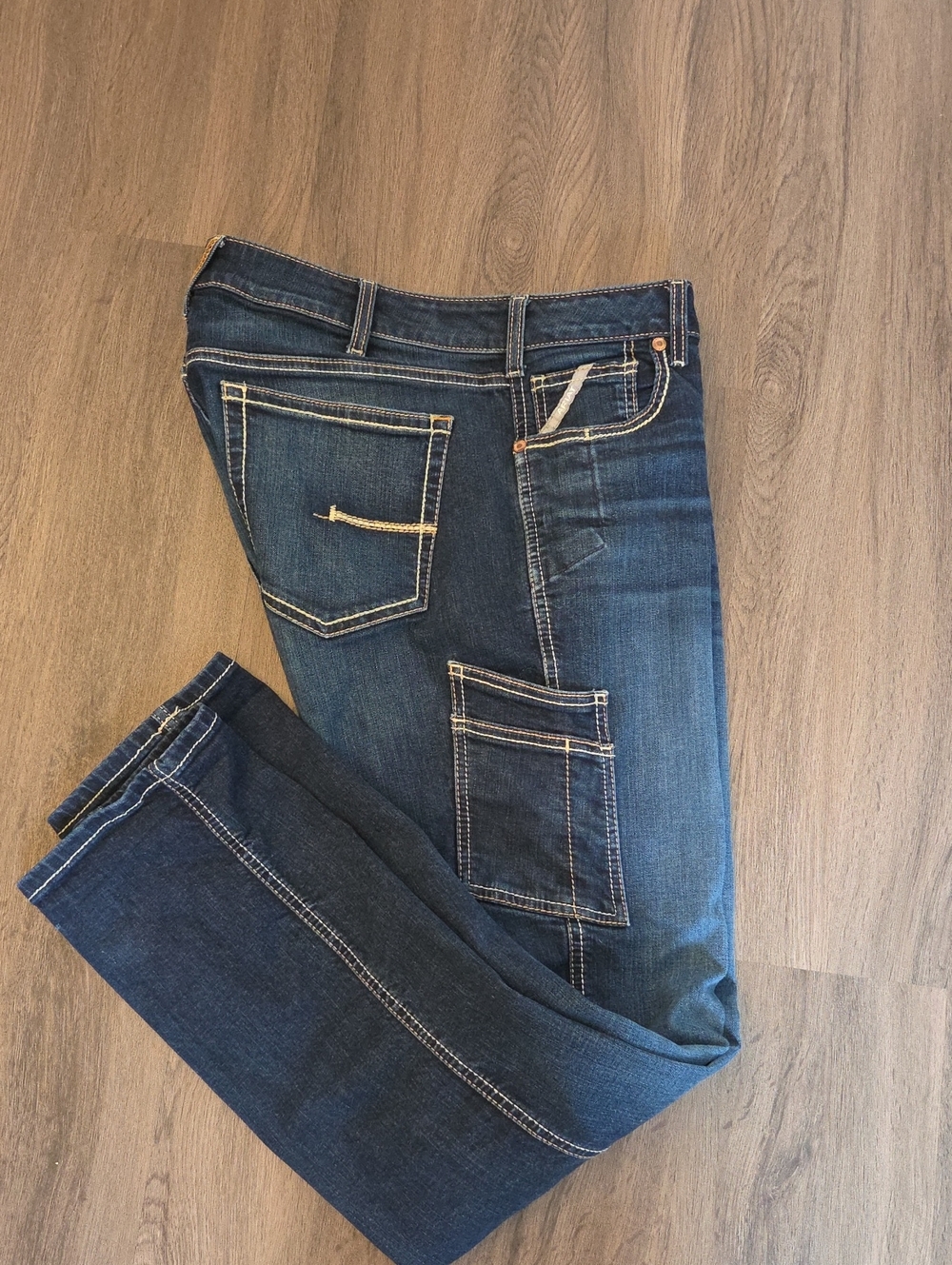 Ariat Women's Dark Blue Slim Rebar Perfect Rise Jeans with Contrast Stitching